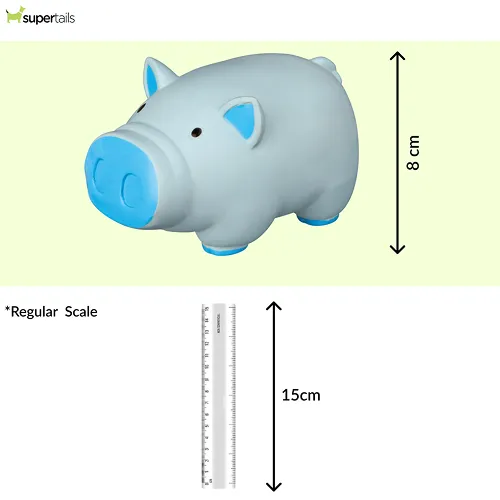 Trixie Pig Latex Intreactive chew Toy for Dogs (Blue)