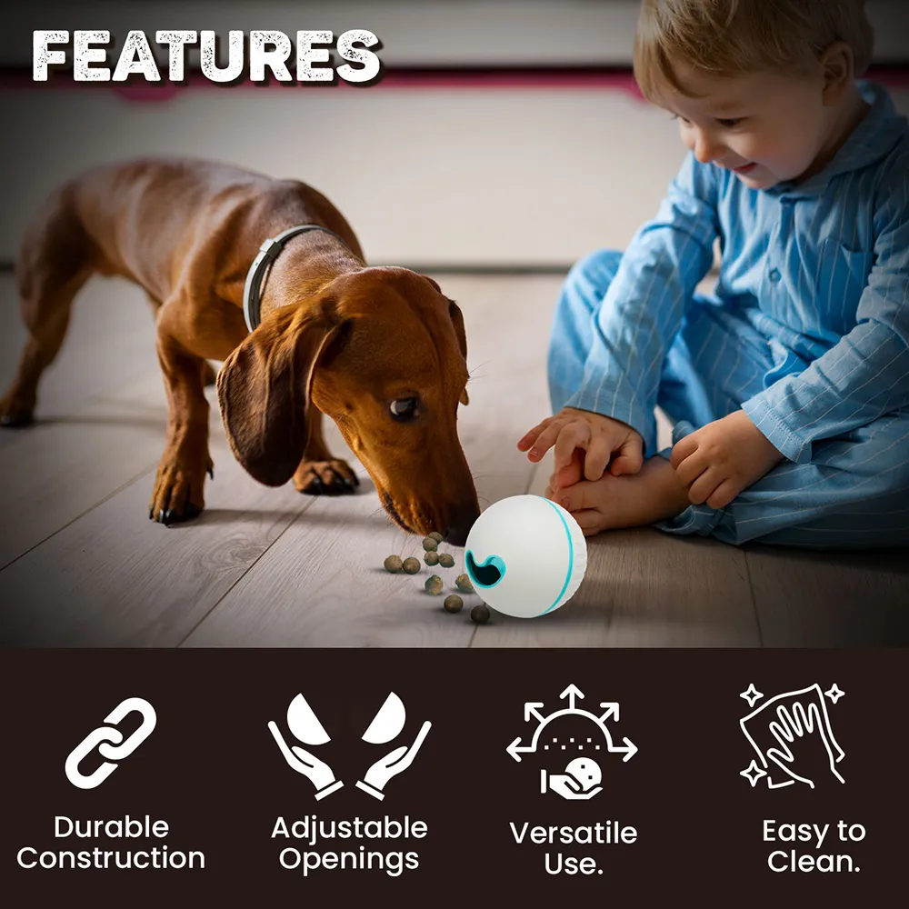 Trixie Plastic Snack Ball Treat Dispenser Toy for Dogs (Blue)