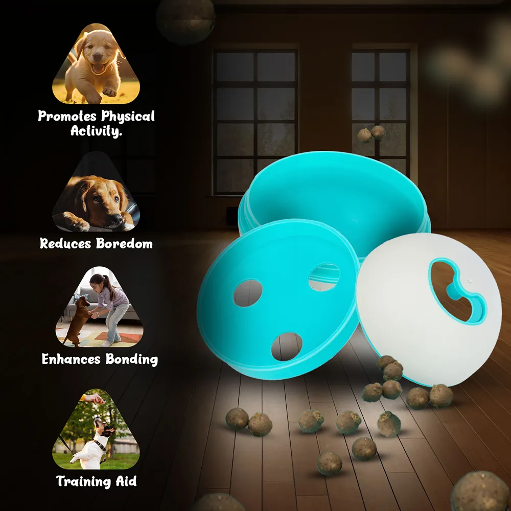 Trixie Plastic Snack Ball Treat Dispenser Toy for Dogs (Blue)