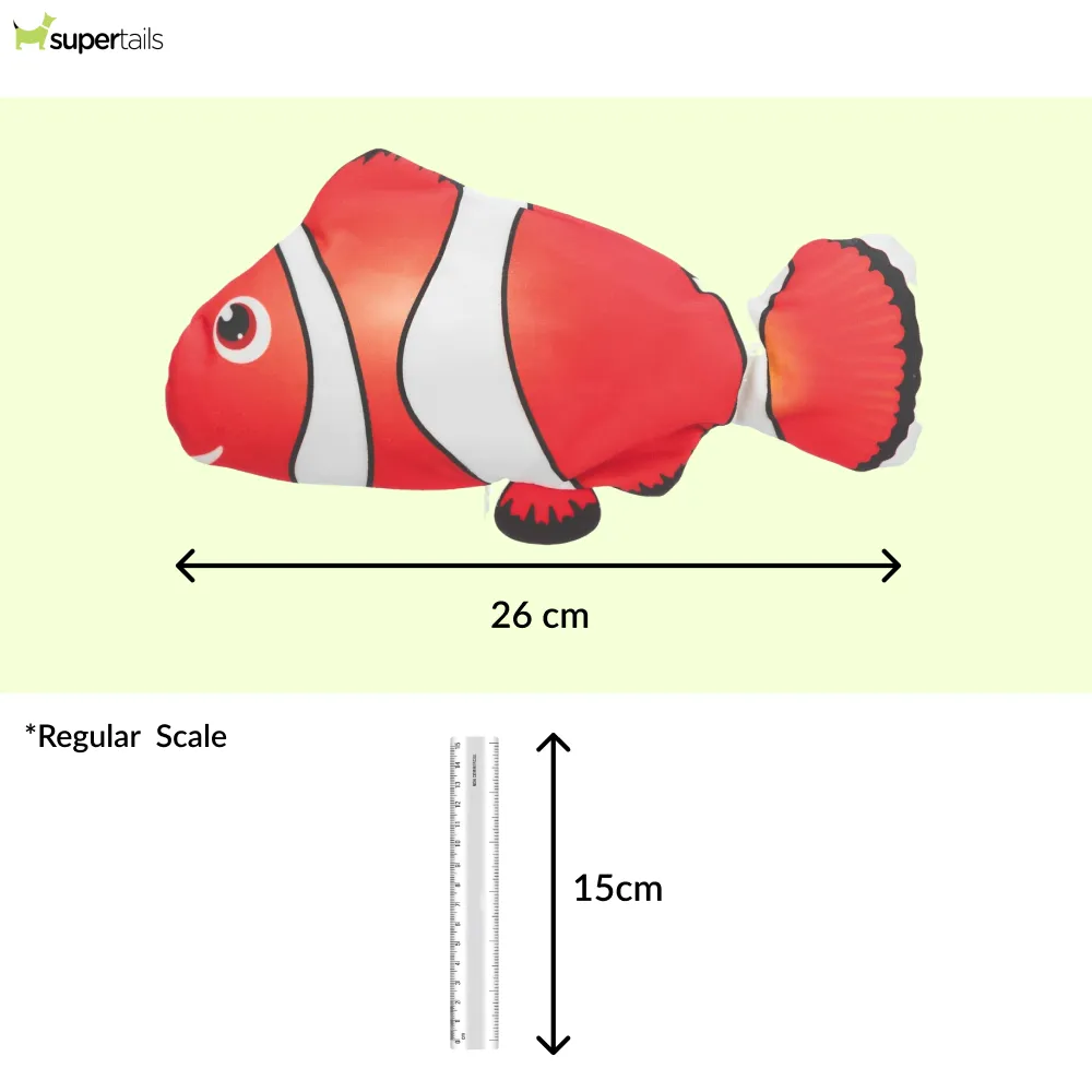 Trixie Wiggly Clown Fish Toy for Dogs (Orange)