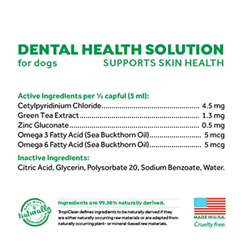 Tropiclean Fresh Breath Skin & Coat Water Additive for Dogs
