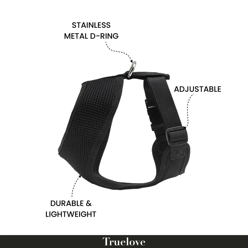 Truelove Harness for Cats and Small Dogs (Black)