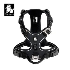 Truelove No Pull Cordura Harness with 3M Reflective Material for Dogs (Black)