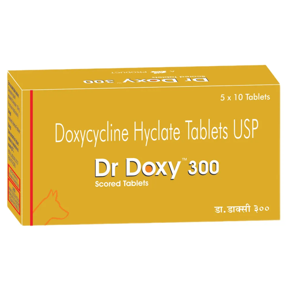 Ttk Dr Doxy 300mg (Doxycycline Hyclate) Tablet for Dogs and Cats