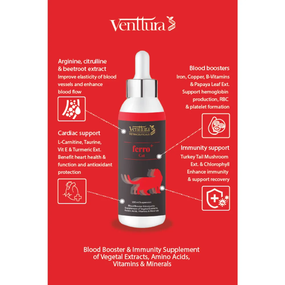 Venttura Ferro Blood Booster & Immunity Supplement for Cats