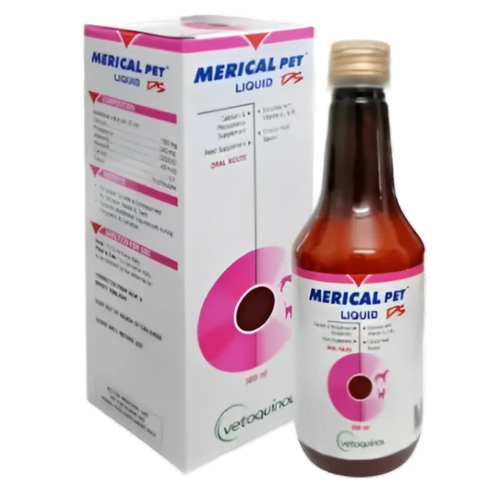 Vetoquinol Merical Pet Liquid DS Calcium & Phosphorus Supplement for Dogs and Cats