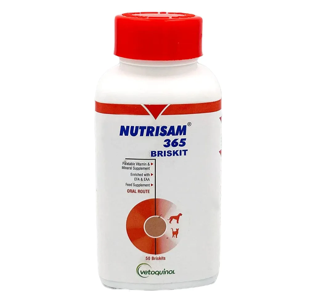 Vetoquinol Nutrisam 365 Calcium Supplements for Dogs and Cats