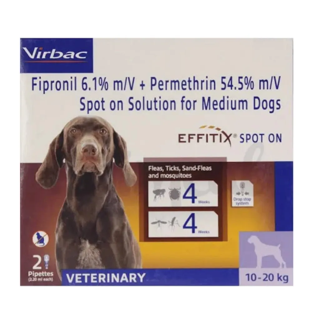 Virbac Effitix Tick & Flea Spot On for Dogs