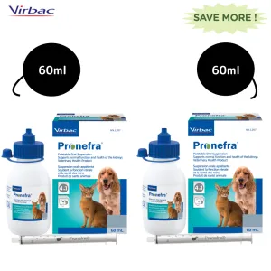 Virbac Pronefra Syrup for Dogs & Cats Combo (60ml 60ml)