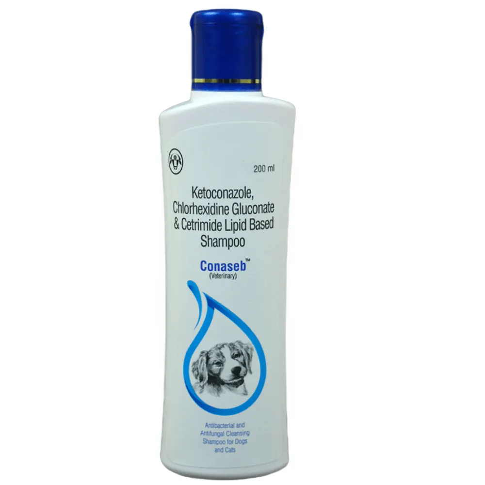 Virbac Vitabest Derm Omega 3 6 Syrup (250ml) and Intas Conaseb Shampoo (200ml) for Dogs & Cats Combo