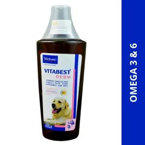 Virbac Vitabest Derm Omega 3 6 Syrup for Dogs and Cats (250ml)