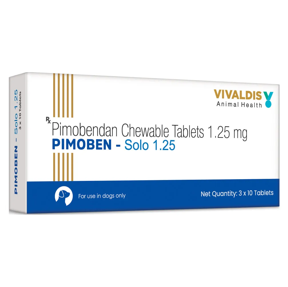 Vivaldis Pimoben (Pimobendan) Solo 1.25mg Tablet for Dogs