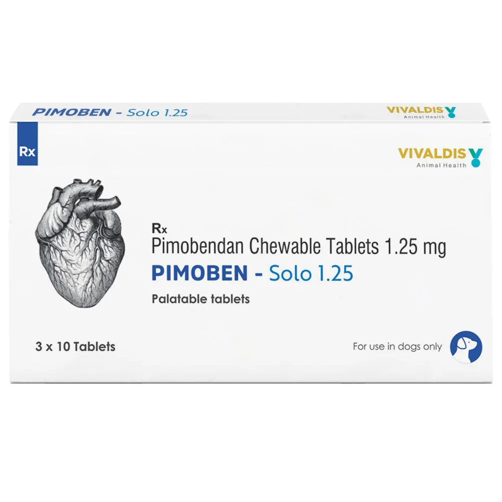 Vivaldis Pimoben (Pimobendan) Solo 1.25mg Tablet for Dogs
