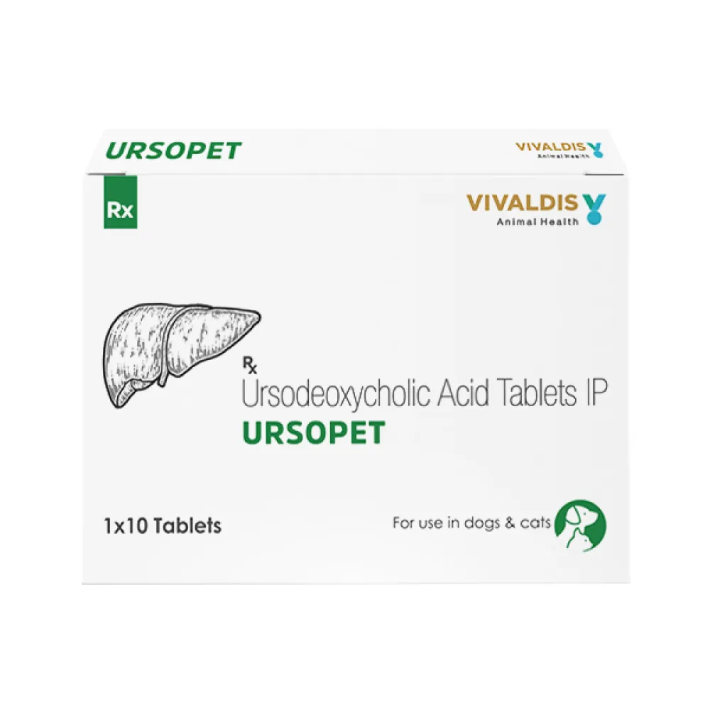 Vivaldis Ursopet Tablet (Ursodeoxycholic Acid) for Dogs & Cats