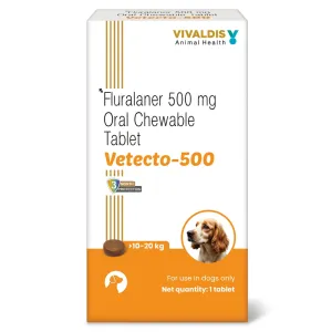Vivaldis Vetecto 500 (Fluralaner) chewable tablet for Dogs (1 Chewable tab)