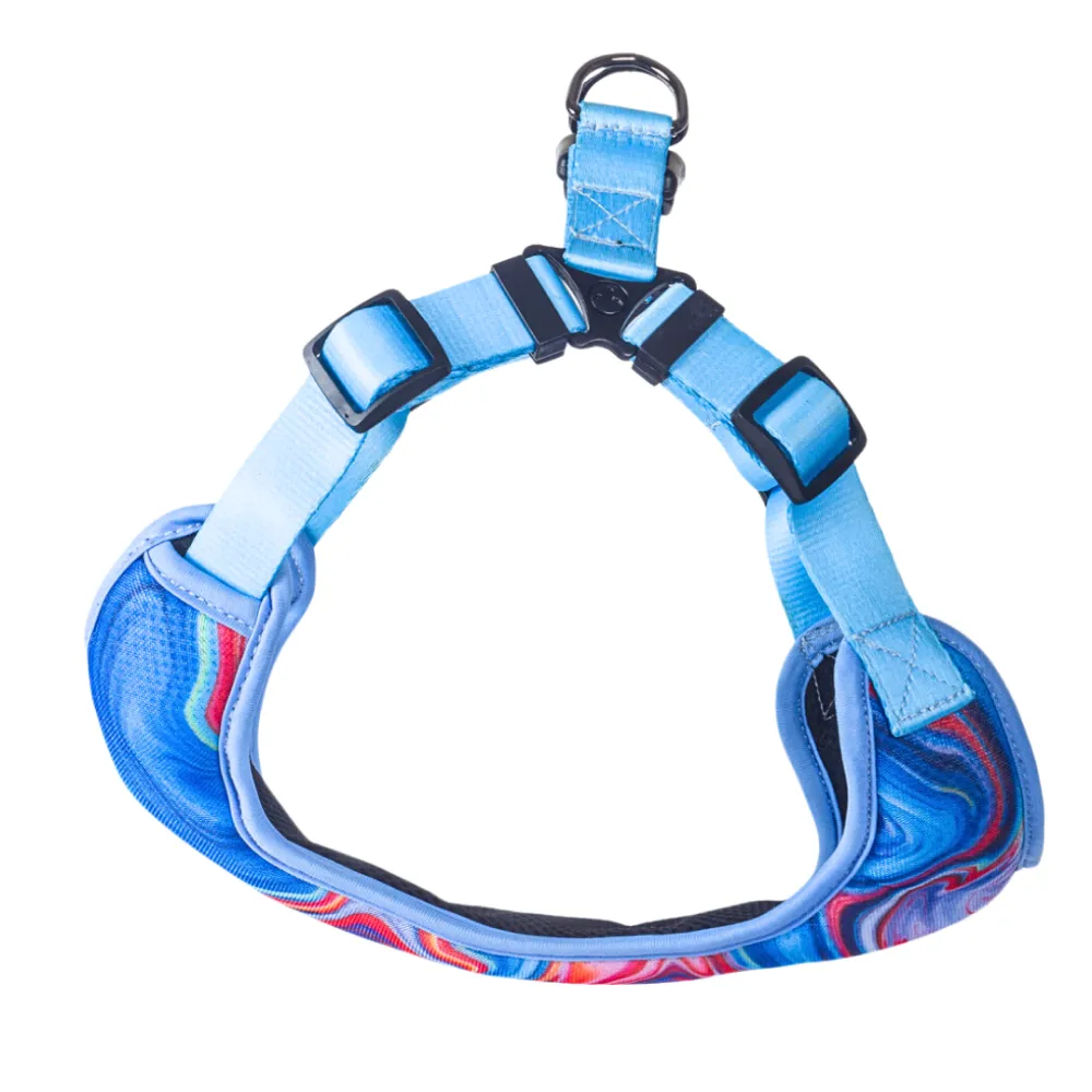 Zoomiez Adjustable Fluid Printed Step in Mesh Harness for Dogs