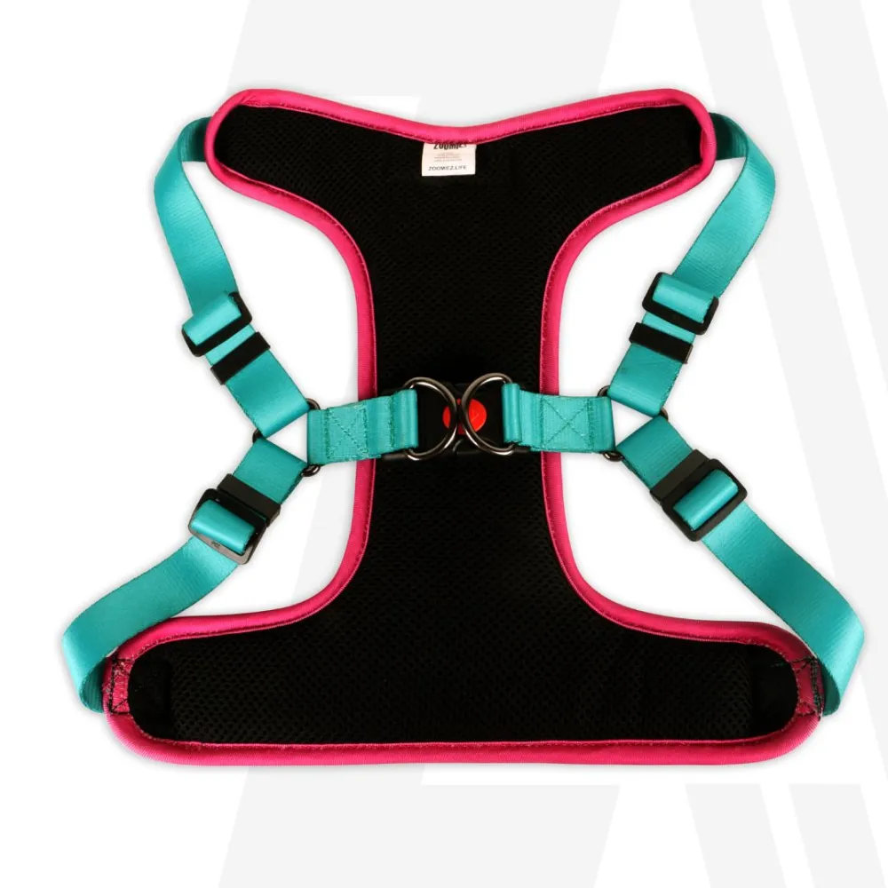 Zoomiez Adjustable Fuse Printed Step in Mesh Harness for Dogs