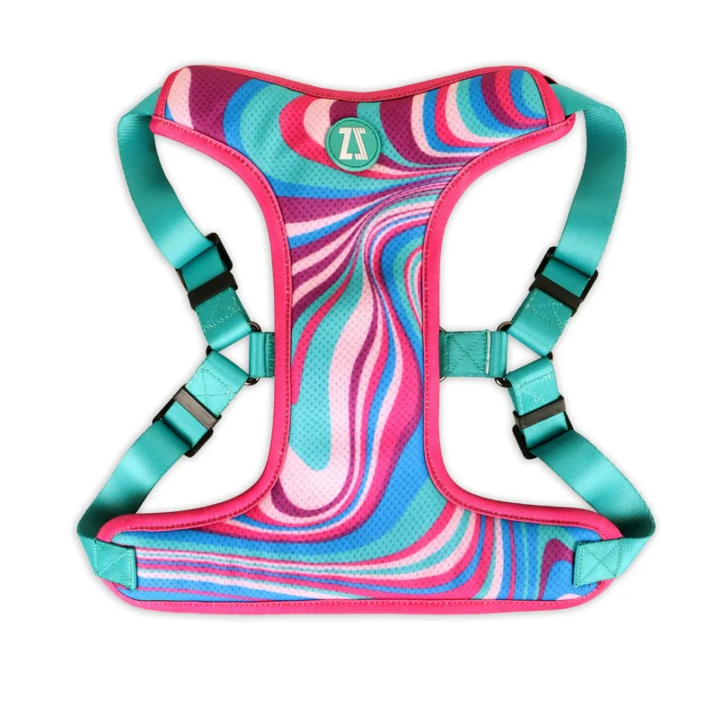Zoomiez Adjustable Fuse Printed Step in Mesh Harness for Dogs