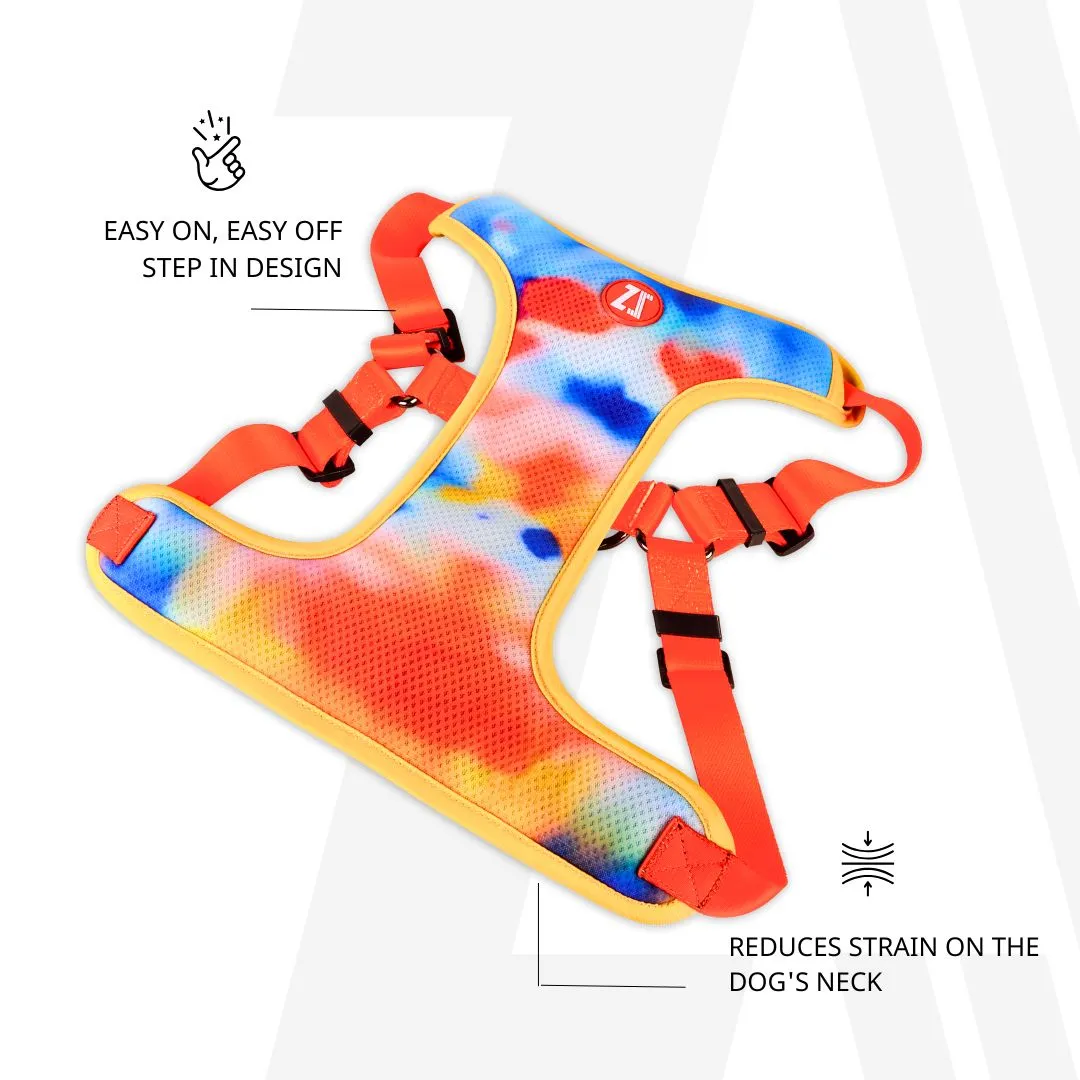 Zoomiez Adjustable Splash Printed Step in Mesh Harness for Dogs