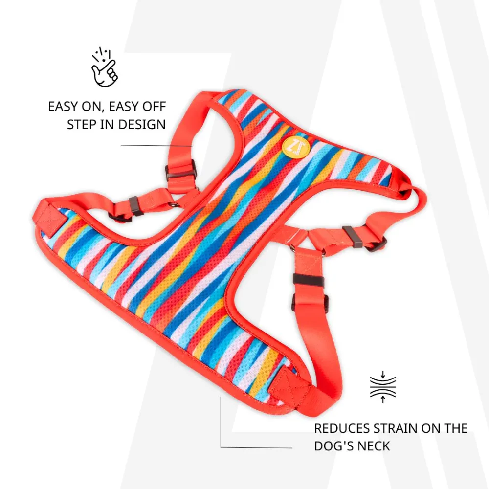 Zoomiez Adjustable Tango Printed Step in Mesh Harness for Dogs
