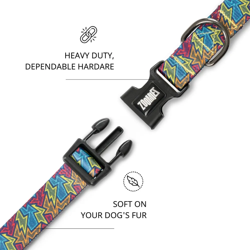 Zoomiez Bolt Printed Collar for Dogs